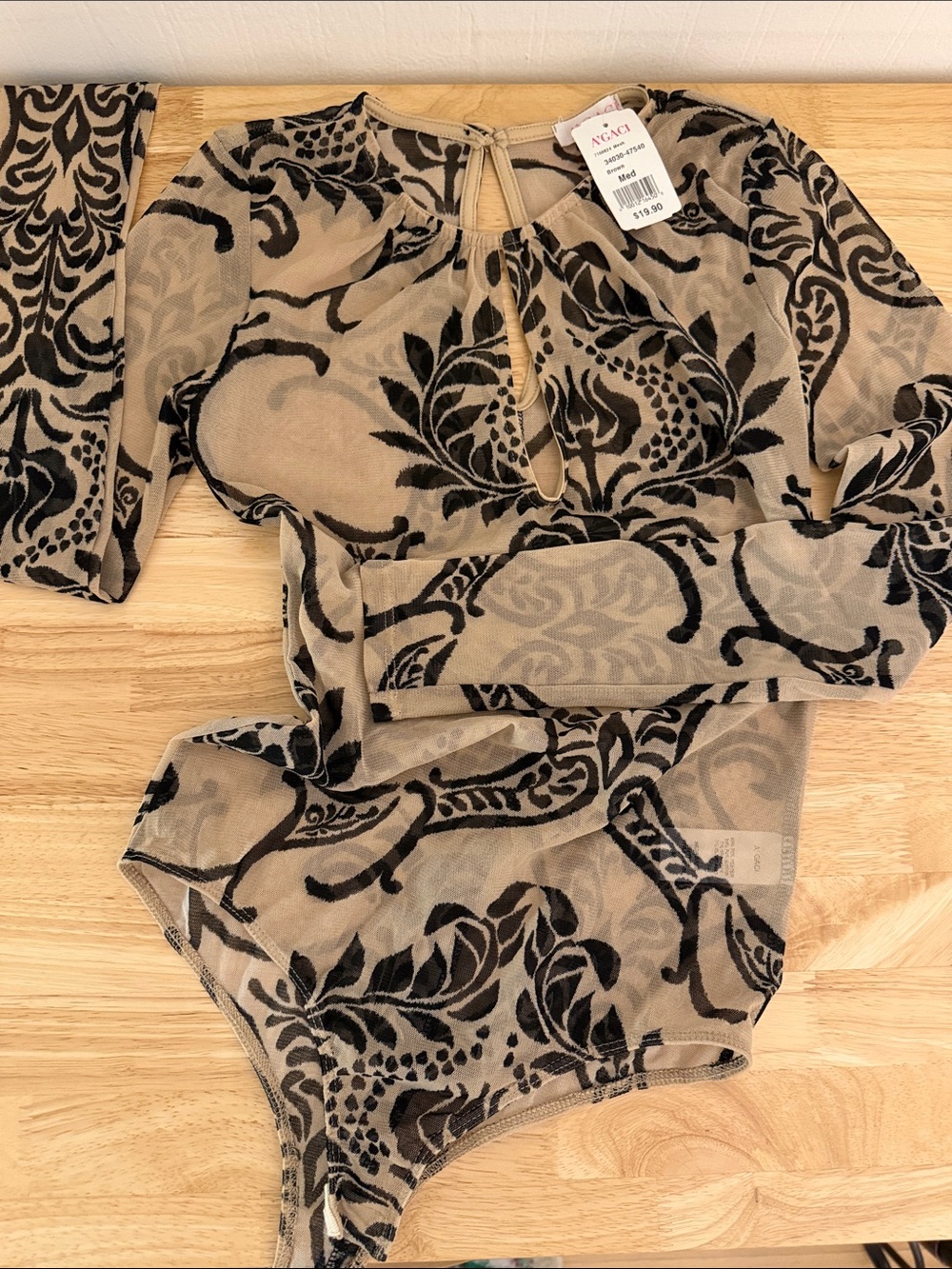 RARE a'gaci Mesh Long-Sleeve Bodysuit